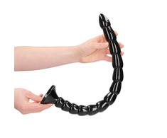 Ouch By Shots OUCH! Stacked Flexible Anal Snake 50 cm - Silicone, Suction Cup, Juodas