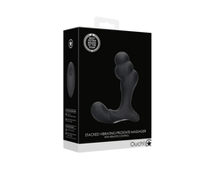 Ouch By Shots OUCH! Stacked Prostate Massager Juodas with Remote Control - 10 Modes