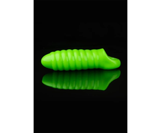 Ouch By Shots Ouch! Swirl Thick Stretchy Intimate Sheath Glow in the Dark, Žalias