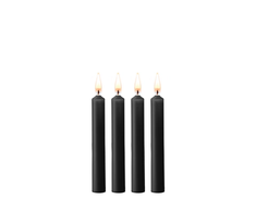 Ouch By Shots Ouch! Teasing Wax Candles Set - 4 Juodas Pieces, Low-Temperature Formula