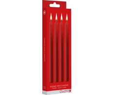 Ouch By Shots Ouch! Teasing Wax Candles Set 4pcs Large Raudona - Sensory Play Priedas