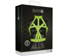Ouch By Shots Ouch! Harness L/XL Glow-in-the-Dark Adjustable Body Priedas