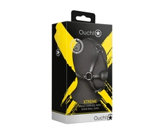 Ouch By Shots Galvos diržai su Solid Ball Gag - Juodas