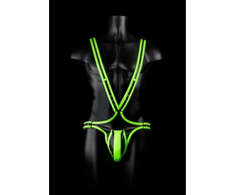 Ouch By Shots Ouch! Glow in the Dark Body Harness S/M - Adjustable Neon System