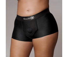 Ouch By Shots Satisfyer Strap-on Boxer XL/XXL Juodas - Rechargeable Vibrating System