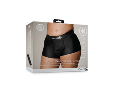 Ouch By Shots Satisfyer Strap-on Boxer XL/XXL Juodas - Rechargeable Vibrating System