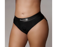 Ouch By Shots Shots Vibrating Strap-On Briefs Removable Rear Straps XL/XXL Juodas