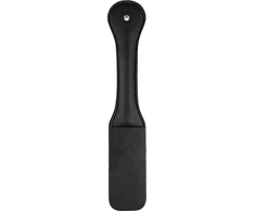 Ouch By Shots Ouch! Paddle SLAVE Reversed Lettering Juodas Leather Impact Tool