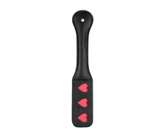 Ouch By Shots Rimba Paddle HEARTS - Leather Impact Tool with Heart Pattern
