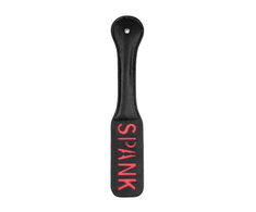 Ouch By Shots EasyToys Leather Impact Paddle SPANK Inscription, Firm &amp; Flexible