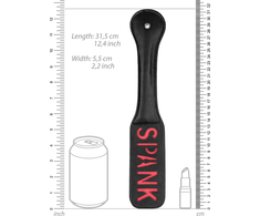 Ouch By Shots EasyToys Leather Impact Paddle SPANK Inscription, Firm &amp; Flexible