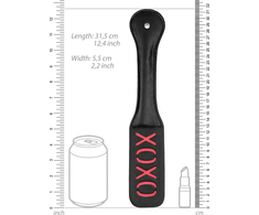 Ouch By Shots Rimba Paddle XOXO - Leather Impact Tool with Reversed Imprint