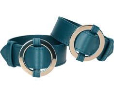 Ouch By Shots Ouch Halo Gold Wrist and Ankle Restraint Set - Elegant Faux Leather