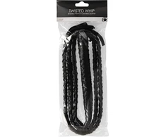 Ouch By Shots Ouch! Twisted Whip Braided Premium Bonded Leather Juodas 70cm