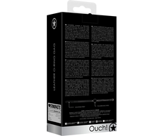 Ouch By Shots Master Series Wrapped O-Ring Gag Adjustable PU Strap 3.2cm Juodas