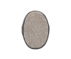 Touche By Shots Touche Oval Bath Sponge Flax &amp; Hemp Charcoal Double-Sided Scrubber
