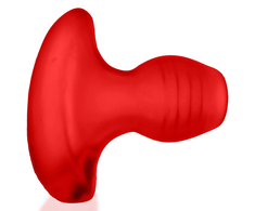 Oxballs – Glowhole-2 tuščiaviduris užpakalinis kištukas su LED įdėklu Raudona Morph Large
