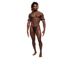Male Power Pisces Arm Restraints Adjustable Buckle Juodas One Size