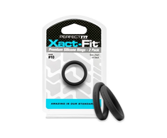 PerfectFitBrand Perfect Fit Xact-Fit #10 Precision Ring 2 vnt., Soft Silicone, Juodas