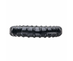 Perfect Fit Ribbed Ring Juodas - Flexible SilaSkin Comfort Ring