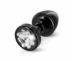 Diogol Anni R Clover Aliuminio Plug Juodas 25mm Swarovski Crystal