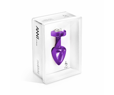 Diogol Anni R Aliuminio Plug 25mm Heart Shape Violetinė Swarovski