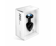 Mėlyna Diogol Anni Round Intimate Plug Juodas &amp; Mėlyna 25 mm Aluminum