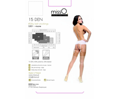 MissO S301 Stockings for Garter Belt rusvai gelsvas S/M - Sheer and Durable Finish