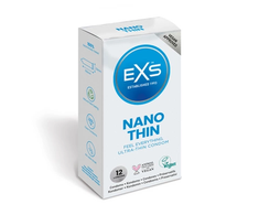 EXS Nano Thin 12-Pack Ultra Thin Latex Protection, 53mm Plotis