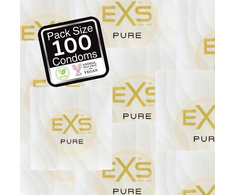 EXS Pure Ultra-Thin Condoms 100-Pack | Recyclable Packaging, Natural Fit