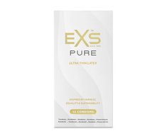 EXS Pure Ultra-Thin Latex Protection 12 Pack, 53 mm, Eco-Friendly