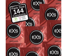 EXS Warming 144-Pack Latex Comfort Flared Lubricated Condoms