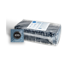 EXS Snug Fit 100-Pack - Slim Fit Latex Protective Covers, 49mm