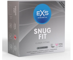 EXS Snug Fit 49mm Premium Latex Condoms 48-Pack Retail Box