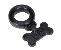 Prowler Red Oxballs Puppy Silicone Dog-Style Collar - Juodas, Adjustable Size
