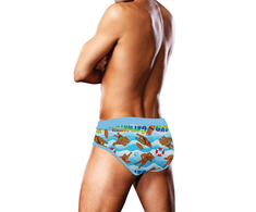 Prowler Swim Brief Bears XL - Playful Beach Print, Adjustable Waist