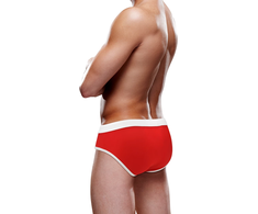 Prowler Swim Briefs M Raudona - Sporty Fit, Baltas Accents, Drawstring