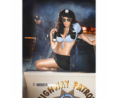 Baci Lingerie Highway Patrol Costume Set One Size - Police Uniform Style