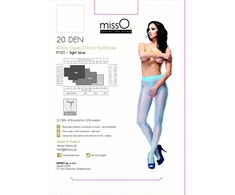 MissO P101 Sheer Mėlyna Tights with Opening XXL