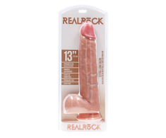 Realrock By Shots RealRock 33 cm Extra Large Anatomical Model with Suction Base - Flesh