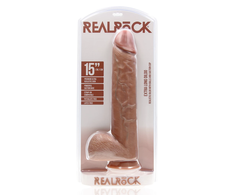 Realrock By Shots RealRock XL Anatomical Model 15"/38cm with Base Tan