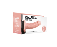 Realrock By Shots RealRock Hollow Strap-On Model 6 - 15.5 cm Adjustable Harness, rusvai gelsvas