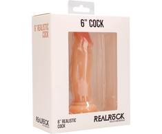 Realrock By Shots RealRock Intimate Model 15 cm - Anatomical Rubber Form with Suction Base, rusvai gelsvas