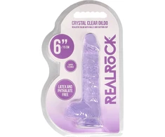 Realrock By Shots Realrock Dildo su przyssawką mały violetinė penis 17 cm