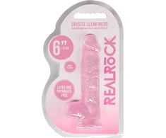 Realrock By Shots REALROCK Crystal Clear 6'' Intimate Model with Base - 15 cm Transparent