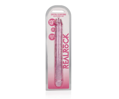 Realrock By Shots REALROCK Crystal Clear Double Intimate Model 34 cm Transparent