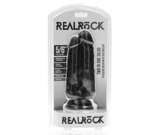 Realrock By Shots RealRock Two-in-One Juodas Dual-Ended Intimate Model 12.7/15.2 cm