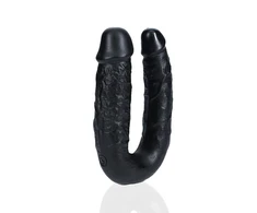 Realrock By Shots U Shaped Double Dildo 12,7 cm - Juodas