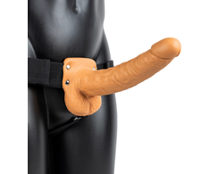 Realrock By Shots RealRock Vibrating Hollow Strap-On System 23 cm with Adjustable Harness