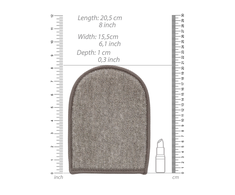 Touche By Shots Touche Bath Mitt Flax &amp; Hemp with Charcoal Dual-Sided Exfoliator